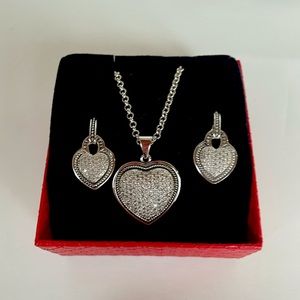 Montana Silversmiths Heart Necklace and Earrings